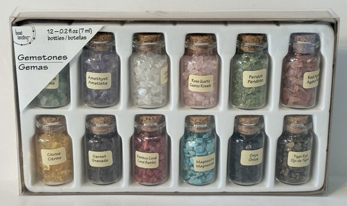 Mini gemstone bottles - gemstone, chip