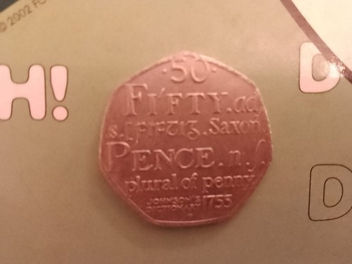 Johnsons dictionary 50p - johnsons,