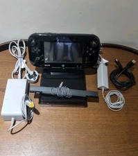 Nintendo Wii U 32GB Black Console With Gamepad Tablet & Leads