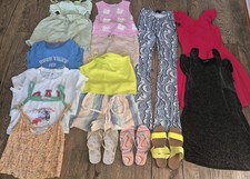 Girls Clothes Bundle 16 items Mixes Sizes 10-12,12-13,UK6,8 Tops,Shorts,Dresses