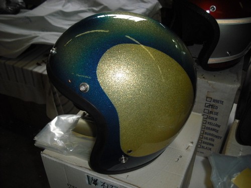 1970s helmet shoei blue - helmet, harley