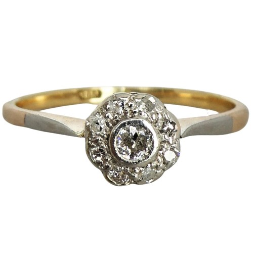 Antique art deco - 18ct, &