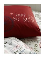 ASPACE Bike 100% Pure Cotton Single Bedding Set Duvet Cover 1 Pillowcase RRP £45