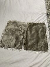 Silver Beaded Cushion Covers X 2