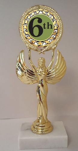 6th place trophy - 6th, 8-1/4"