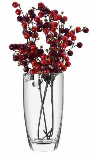 Handmade clear vase - vase, wide