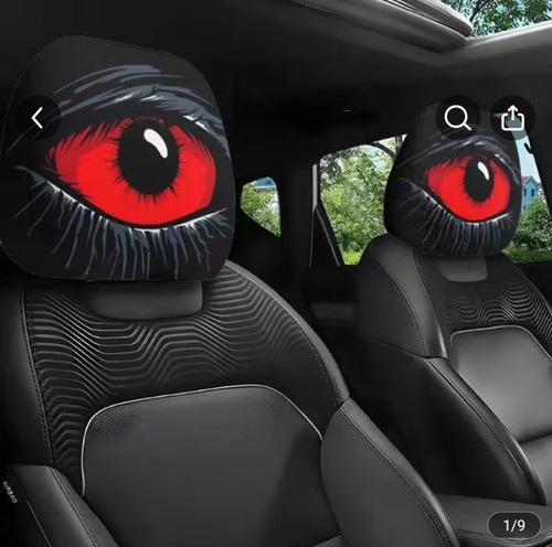 Novelty headrest cover red - headrest, cover.