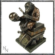 Bronze Effect Darwin Monkey Statue Sculpture Ornament Figurine Gift