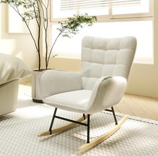 Rocking Chairs for Adults, Teddy Fleece Nursery Rocking Chair