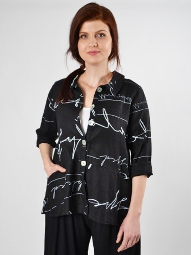 Chalet ceci black linen - et,