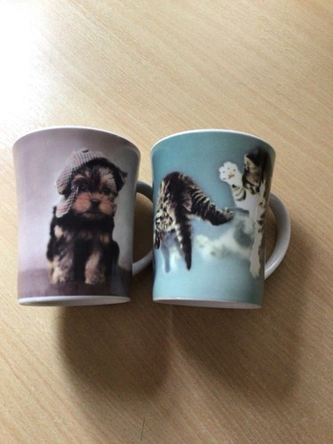 Pair porcelain animal theme - porcelain,