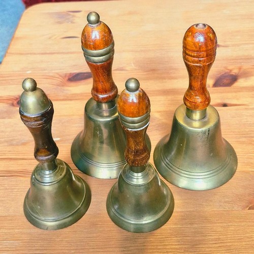 Vintage brass handbells - handbells, with