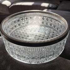 Vintage glass bowl Hobnail