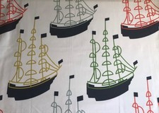 Orla Kiely Around the World 62cm x 52cm Long Includes 2 Sailing Boats Fabric New