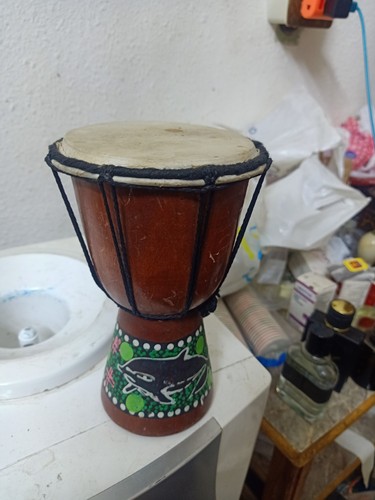 Mini handcrafted wooden djembe - mini,