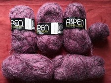 Hayfield  ASPEN MOHAIR in Reddish / Purple  (5 x 25g + extra)