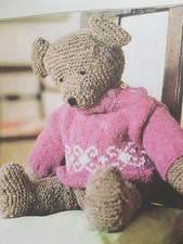 KNITTING PATTERN TEDDY WORSTED WOOL (ARAN)  (129) 