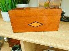 Lovely Walnut Inlaid Wooden Box with Storage Compartments