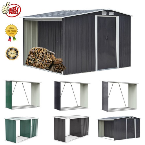 Metal garden shed - garden, firewood