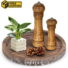 Wood Tray Round Decorative