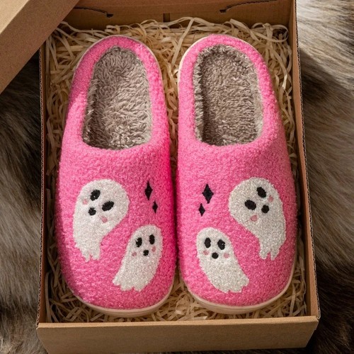 Pink ghost slippers kids - pink,
