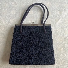 Waldybag Vintage 50s/ 60s Guipure Lace and Grosgrain Handbag excellent !