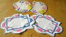 4 VINTAGE   HAND EMBROIDERED