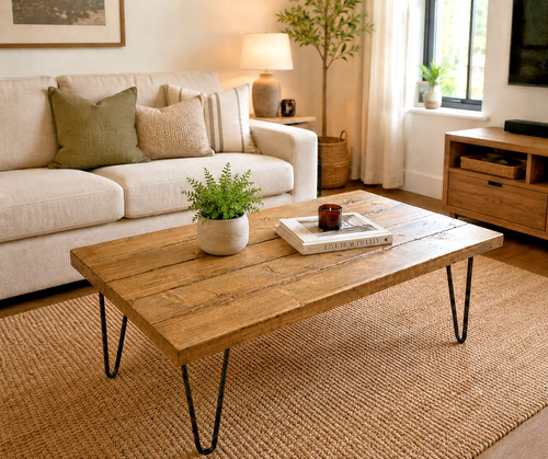 Rustic coffee table - coffee, handmade