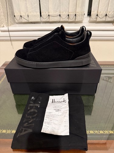 Zegna triple stitch trainers - zegna,