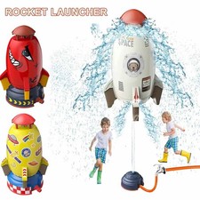 Water Pressure Lift Sprinkler Outdoor for Kids Air Rocket Toys Rocket Launcher