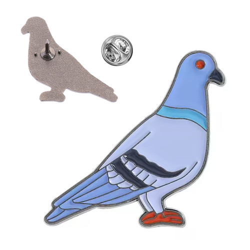 Pigeon bird pin - pigeon, badge
