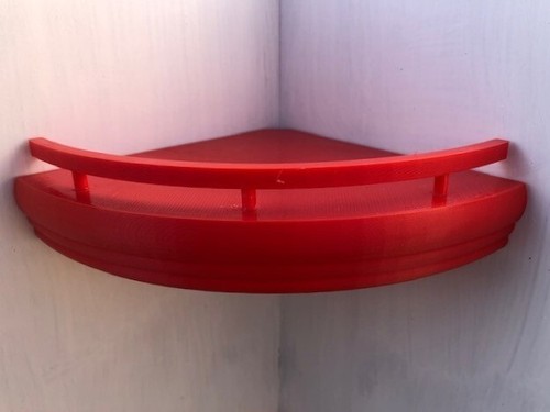 Small corner shelf with rail - shelf,