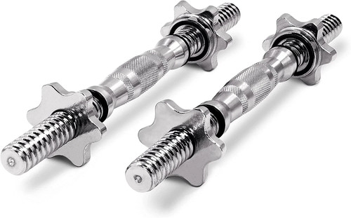 Dumbbell bar pair knurled bars - knurled,