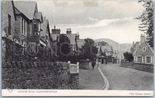 Vintage Postcard Village Road