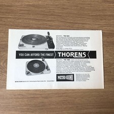 GRAM219 MAGAZINE ADVERT 5X8 THORENS TD 124 TURNTABLE