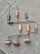 3 Vintage Carpenters Brace Tools For Renovation / Upcycling