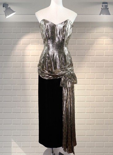 Vintage 1980s velvet - velvet, gold