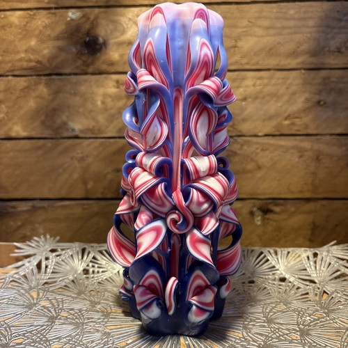 Beautiful hand carved candle - carved,