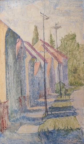 Sketch street in a - of,