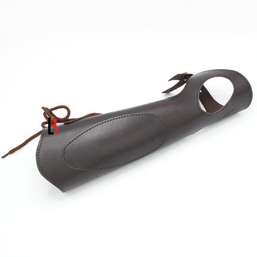 Cowhide leather archery bracer - leather,