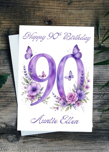 90th birthday card - 90th,