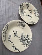 Vintage Woods Ware “Flying Ducks” Bowls (2) – Crown Staffordshire England