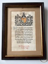 WW1 Death Scroll Pte William