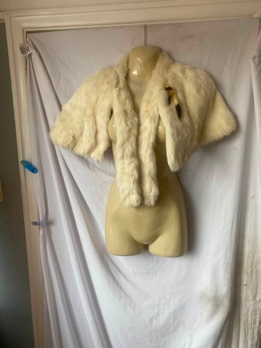 Vintage cream front - tying, real