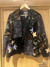 Indigo Moon Velvet Embroidered