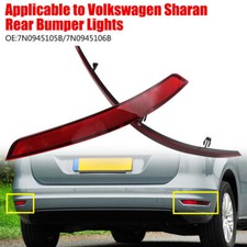 2x Red Housing Rear Bumper Fog