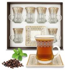 Decorative Glass Tea Cup Set