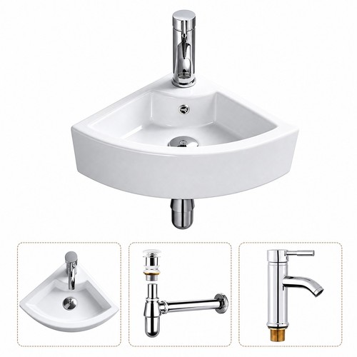 Corner cloakroom basin compact - basin,