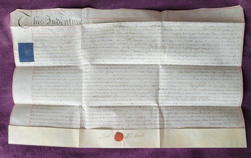 1788 vellum indenture - indenture, samuel
