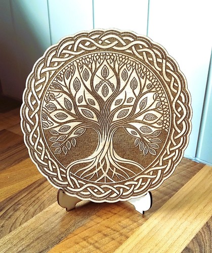 Celtic tree life engraved - tree,